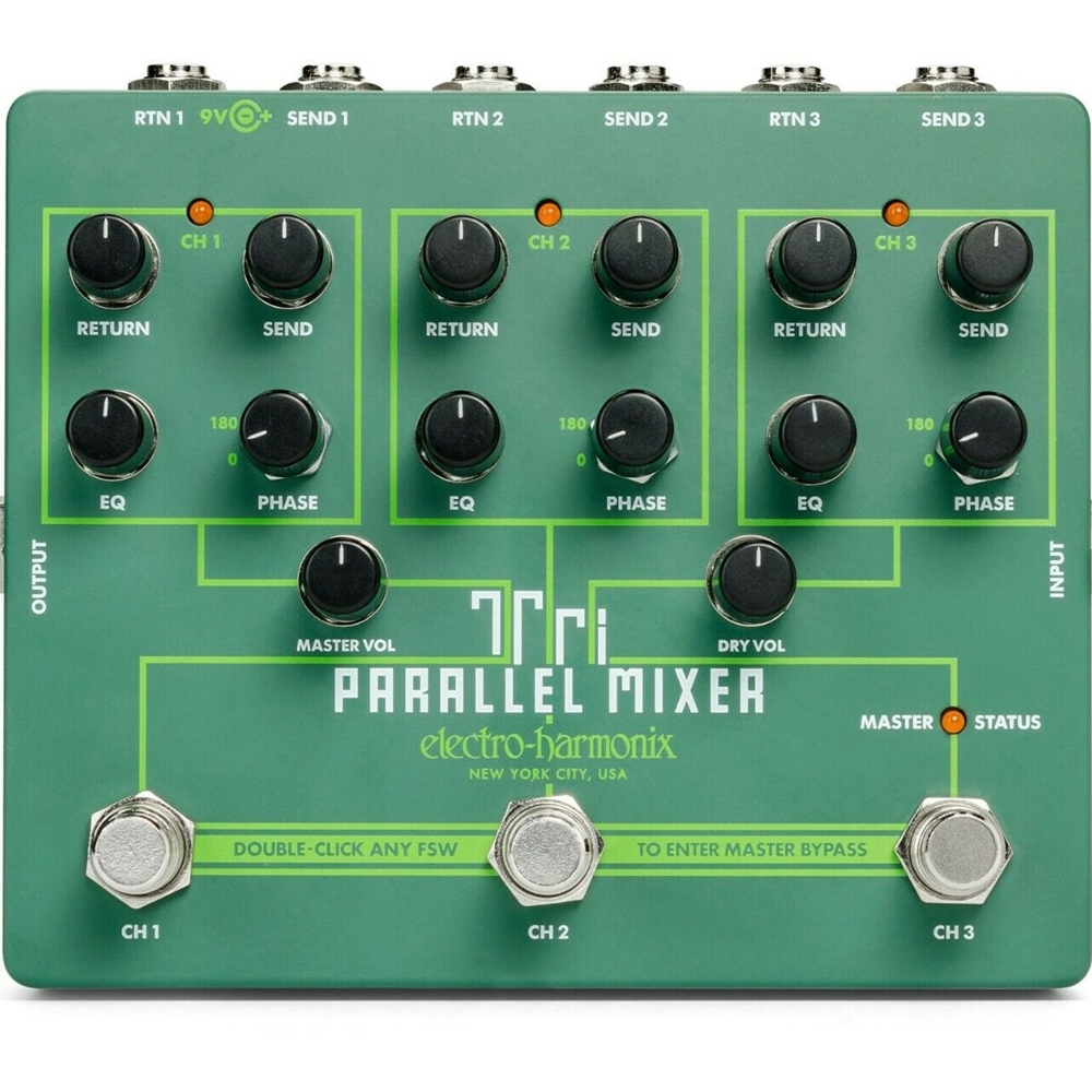 Electro Harmonix EHX Tri Parallel Mixer Effects Loop Mixer/Switcher